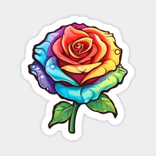 Rainbow Rose Sticker